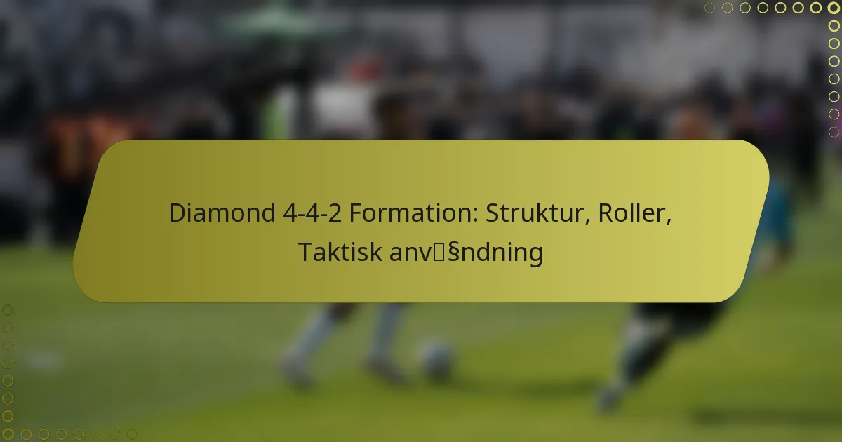Diamond 4-4-2 Formation: Struktur, Roller, Taktisk användning