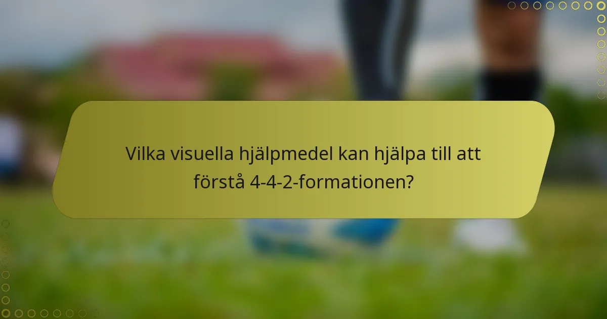 Vilka visuella hjälpmedel kan hjälpa till att förstå 4-4-2-formationen?